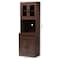 Baxton Studio Laurana Modern Dark Walnut Finished Kitchen Cabinet and Hutch 147-8318 - alternate 5